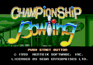 Championship Bowling screenshot 4 for Sega Genesis